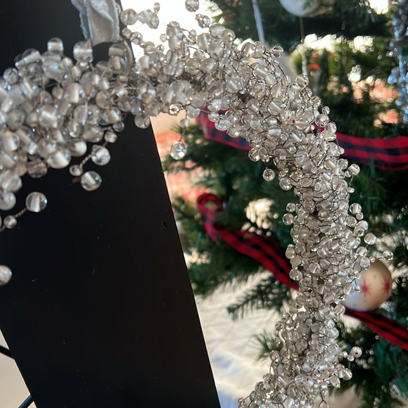 Pottery Barn Silver Winter Holiday Wreath - Picture 3 of 4